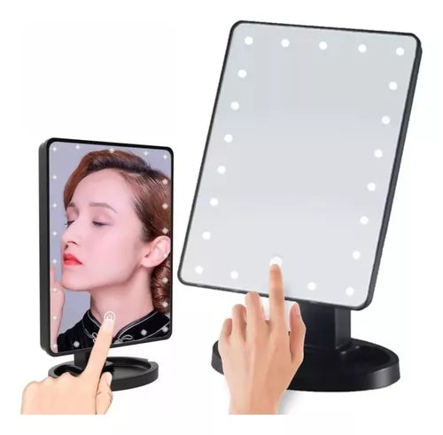 Espejo Para Maquillaje Con Luz 22 Led Panel Touch